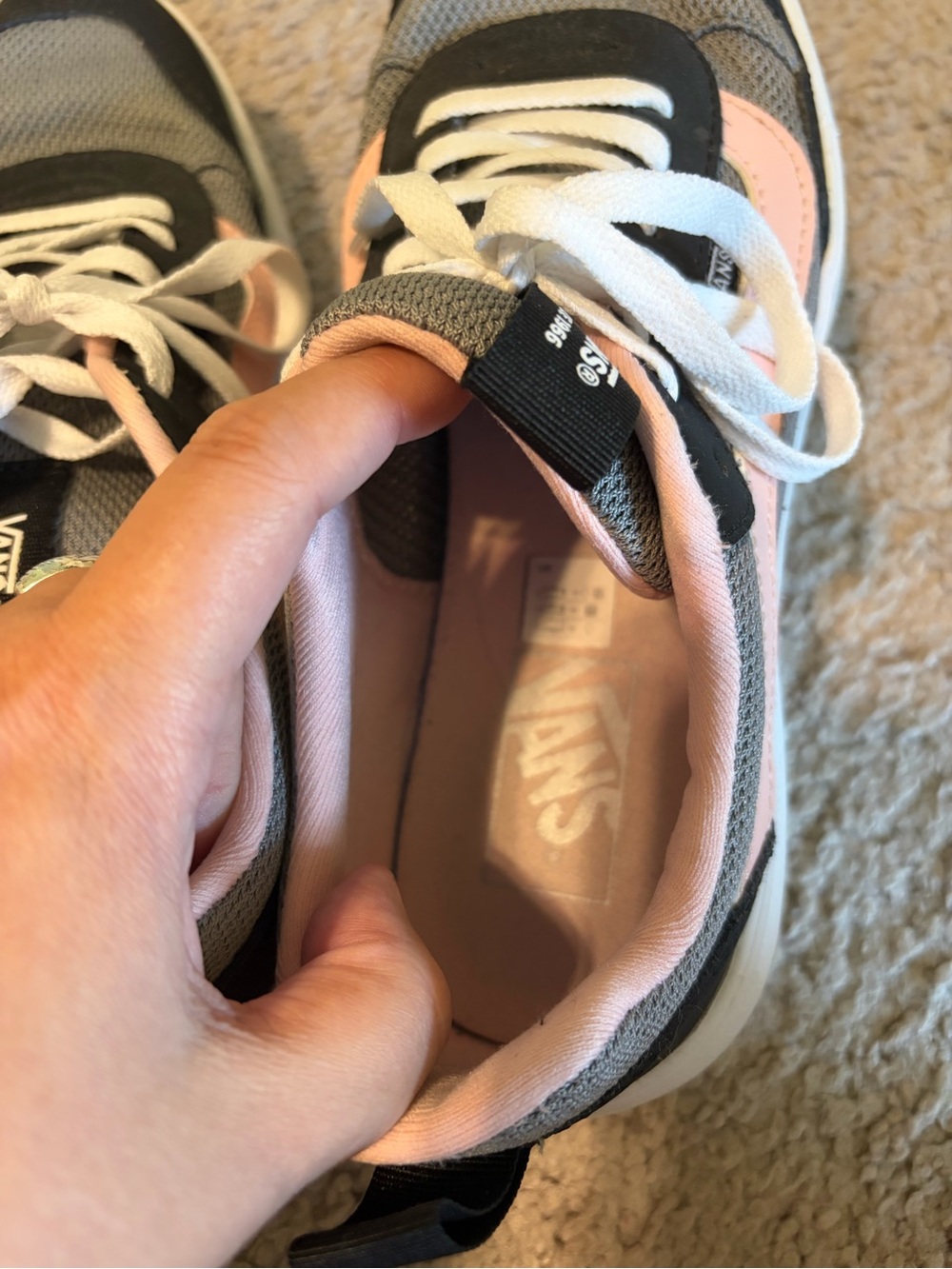 Vans Women's Low-Top Sneakers in Pink, Gray and Black - Picture 10 of 10